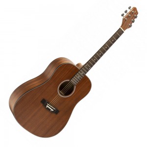 Musicmaker MM-SA25 D Sapele Mahogany Dreadnought Acoustic Guitar  - Natural